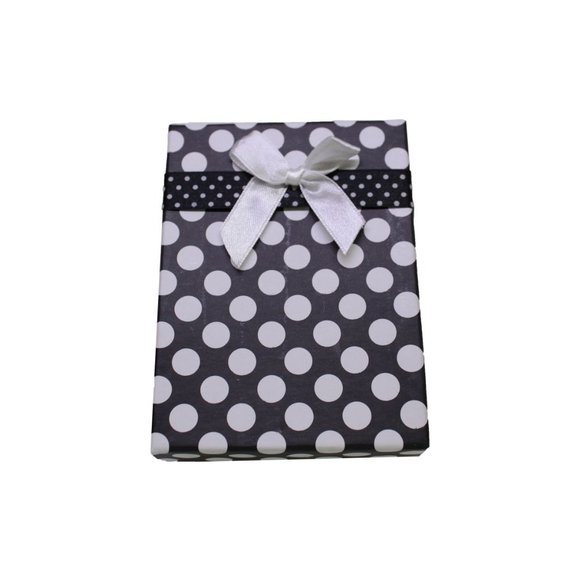 Polka Dot Mix color Rectangle Box with Bow - Picture 3 of 5